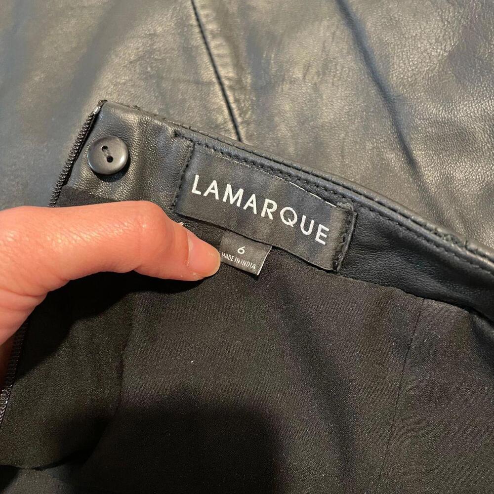 Lamarque lamb leather skirt size 6. originally $400 - Picture 6 of 8